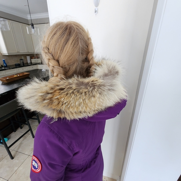 Canada Goose Purple Parka with Fur Trim - Picture 5 of 15